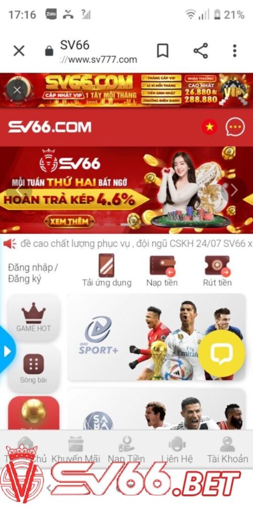 Chọn mục Tải app ở trang chủ