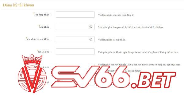 Tạo tài khoản SV66 trước khi chơi rồng hổ